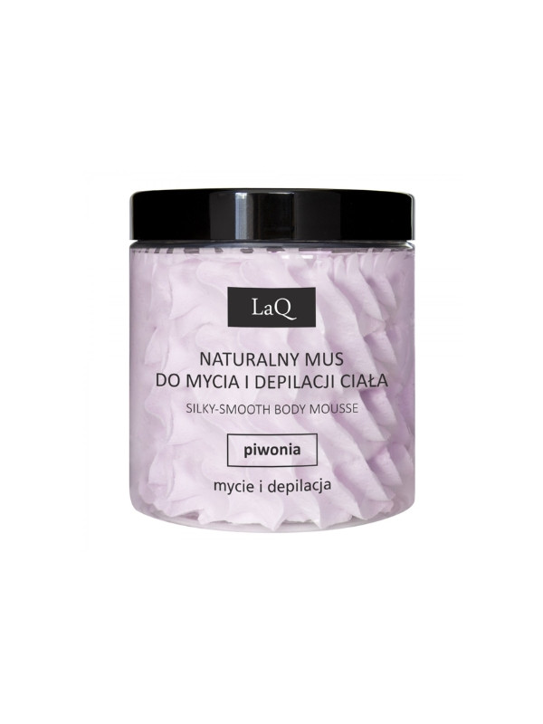 LaQ Kocica Piwonia naturalny Mus do mycia i depilacji ciała 100 g