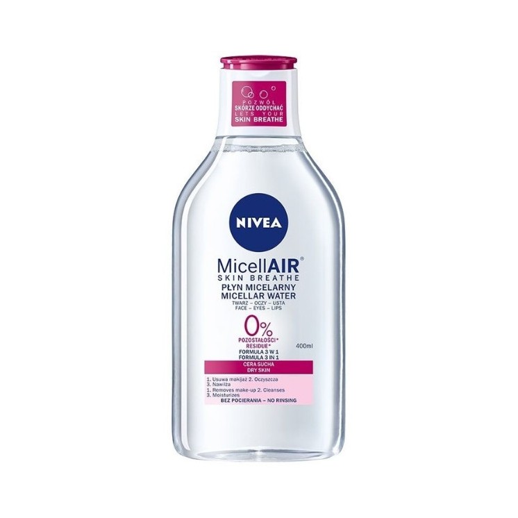 Nivea MicellAIR Płyn micelarny do twarzy Cera sucha 400 ml