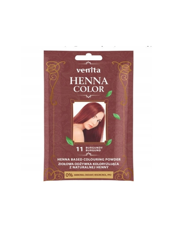 Venita Henna Color ziołowa Odżywka koloryzująca z naturalnej henny /11/ Burgund 25 g