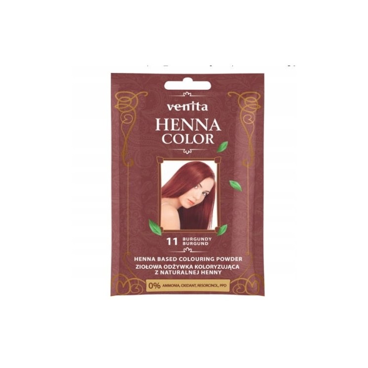 Venita Henna Color ziołowa Odżywka koloryzująca z naturalnej henny /11/ Burgund 25 g
