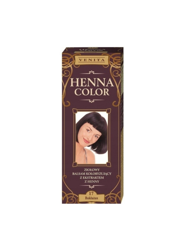 Venita Henna Color Balsam koloryzujący z ekstraktem z henny /17/ Bakłażan 75 ml