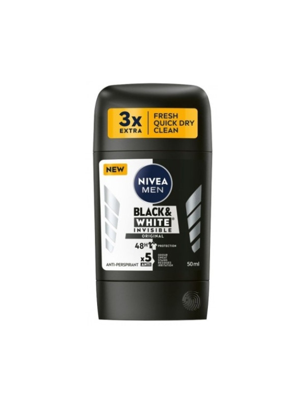 Nivea Men Black & White Invisible Orginal Antiperspirant Stick 50 ml