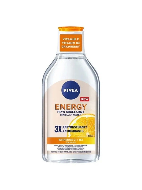 Nivea Energy Płyn micelarny do twarzy z witaminą C+B3 400 ml