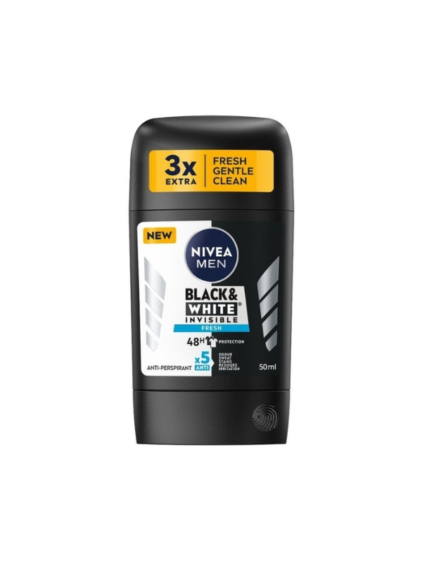 Nivea Men Black & White Invisible Fresh Antiperspirant Stick 50 ml