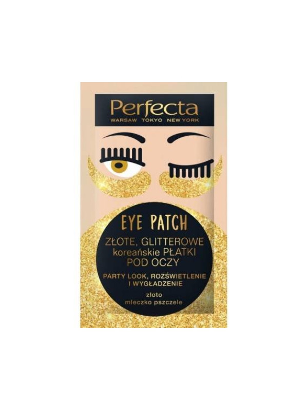 Dax Perfecta Eye Patch glitterowe Płatki pod oczy Złoto 2 sztuki