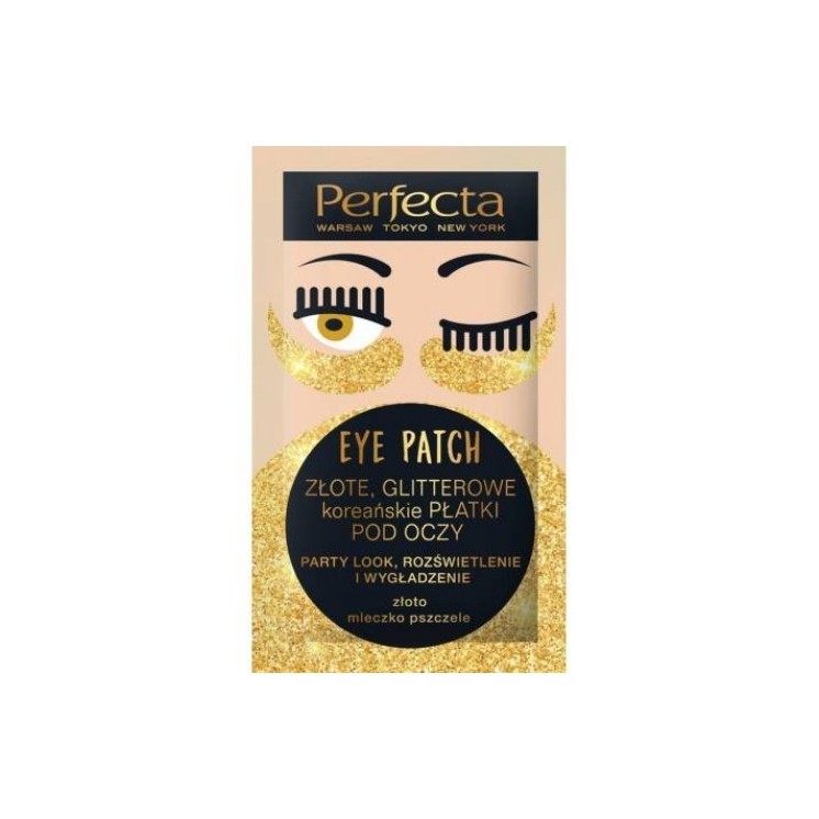 Dax Perfecta Eye Patch glitterowe Płatki pod oczy Złoto 2 sztuki
