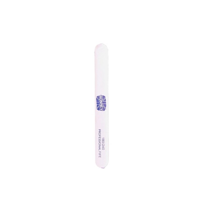 Ronney Professional Premium Pilnik do paznokci Prosty Biały 180/240 1 sztuka
