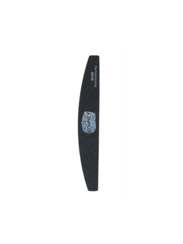 Ronney Professional Premium Nail file Crescent Black 80/80 1 piece