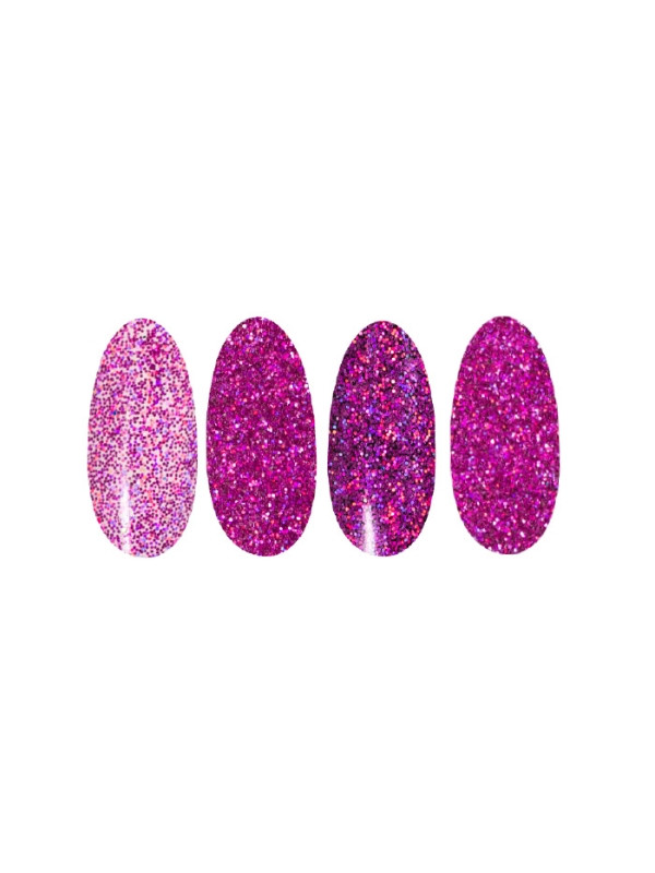 Ronney Holo Effect nail powder /21/ Pink and red