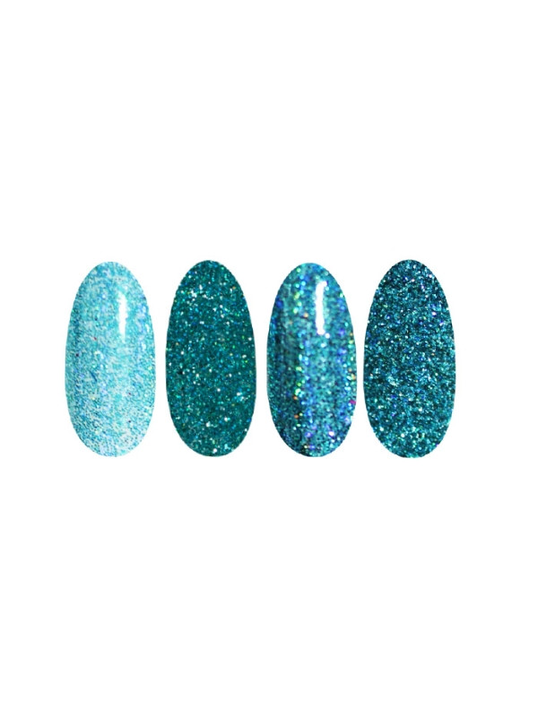 Ronney Holo Effect nail powder /24/ Turquoise