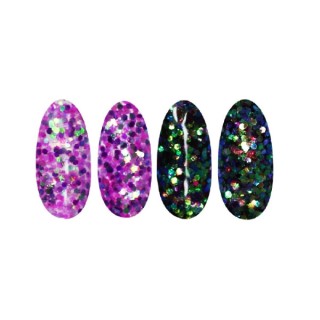 Ronney Glitter nail powder /46/ Purple foil