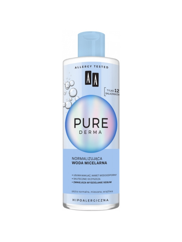 AA Pure Derma normalizująca Woda micelarna do twarzy 400 ml