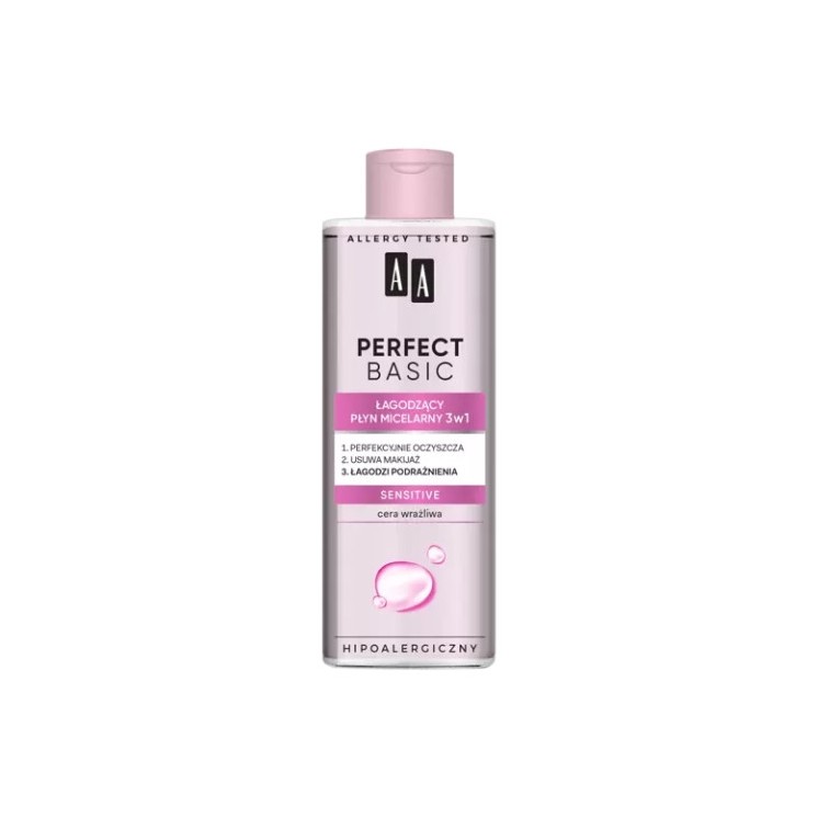 AA Perfect Basic 3w1 łagodzący Płyn micelarny Sensitive 200 ml