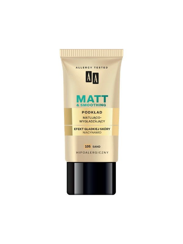 AA Make Up Matt Mattifying and smoothing face foundation /105/ Sand 30 ml