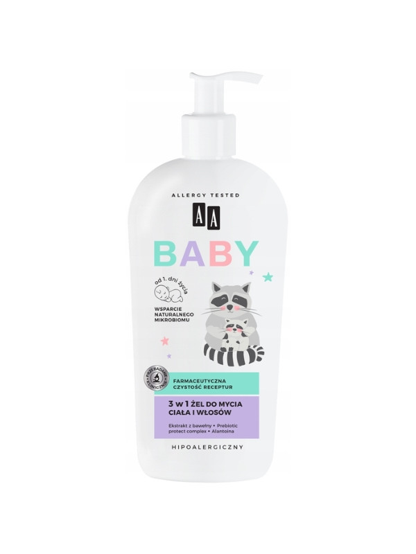 AA Baby 3in1 Body and hair wash gel 400 ml