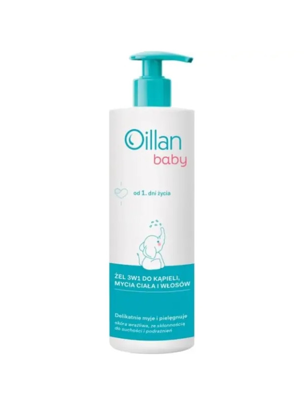 Oillan Baby 3w1 Żel do mycia ciała i włosów od 1. dnia życia 750 ml