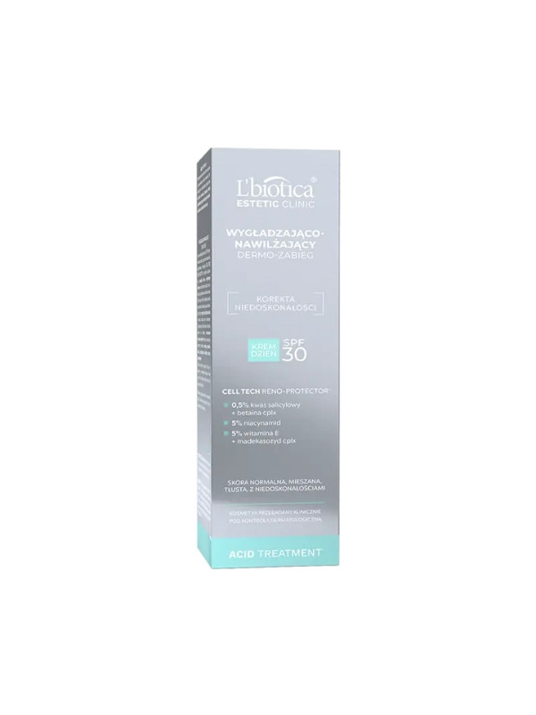 L'biotica Acid Treatment Dermo - treatment SPF30 smoothing and moisturizing face cream 35 ml