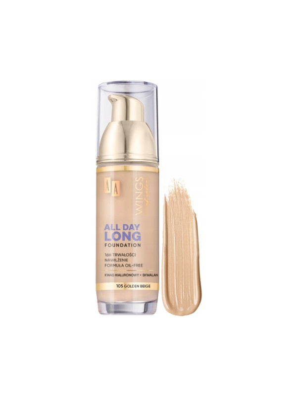 AA Wings Of Color All Day Long Podkład do twarzy /105/ Golden Beige 35 ml