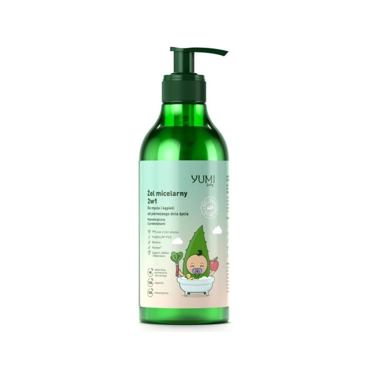 Yumi Baby AZS 2in1 micellar gel for washing and bathing from the first day of life 400 ml