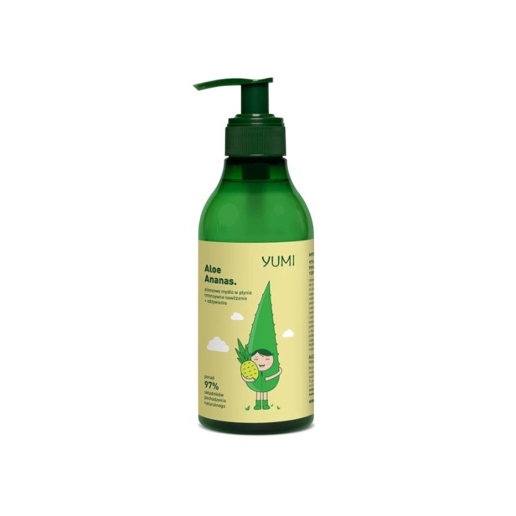 Yumi aloe liquid hand soap intensely moisturizing Pineapple 300 ml