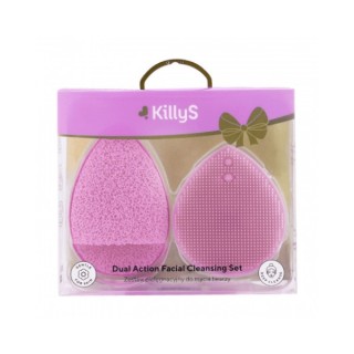 KillyS Set of silicone facial cleansing brush + exfoliating sponge