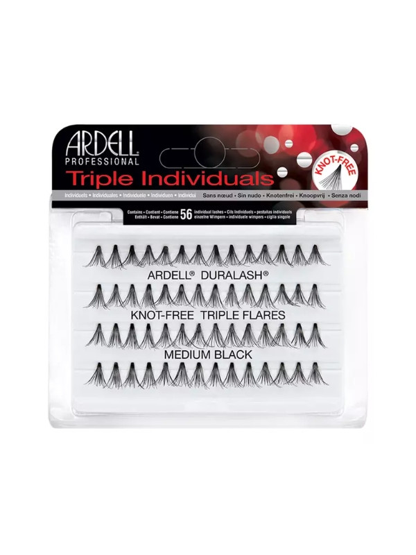 Ardell Triple Individual Zestaw kępek Medium Black 56 sztuk