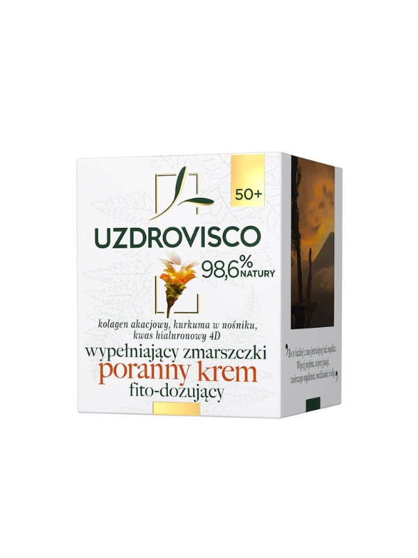 Uzdrovisco poranny Krem do twarzy wypełniający zmarszczki Kurkuma 50 ml