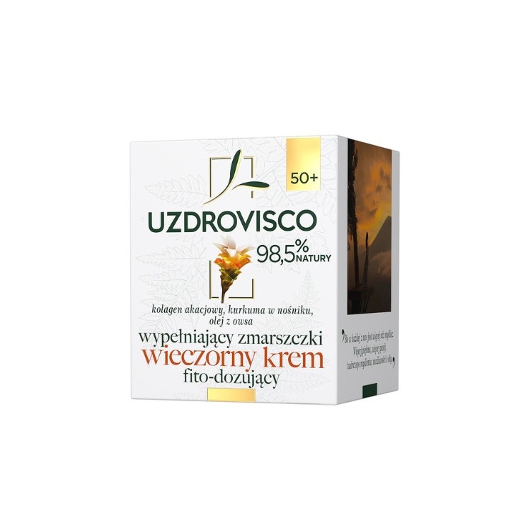 Uzdrovisco wieczorny Krem do twarzy wypełniający zmarszczki Kurkuma 50 ml