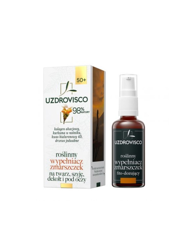 Uzdrovisco plant Wrinkle filler for face, neck, cleavage and under eyes Turmeric 50 ml