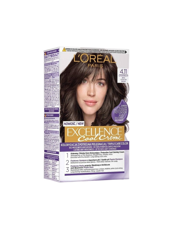 L'oreal Excellence Creme Hair dye /4.11/ Ultra Ash Brown