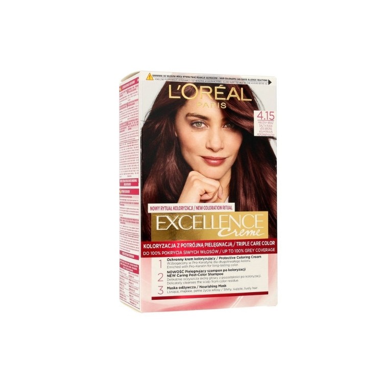 L'oreal Excellence Creme Farba do włosów /4.15/ Mroźny Brąz