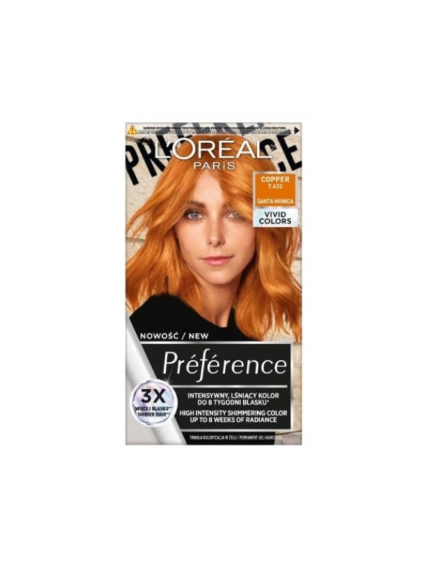 L'oreal Preference Vivid Colors Hair dye /7.432/ Cooper