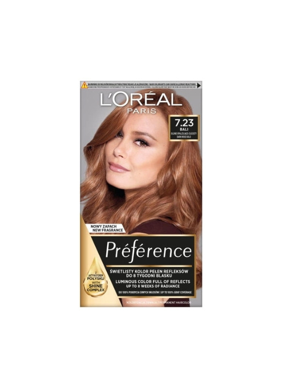 L'oreal Preference Hair dye /7.23/ Blond Opalescent-golden Deep Rose Gold