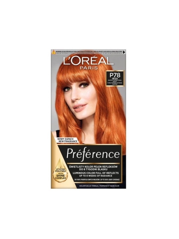 L'oreal Preference Hair dye /P78/ Very Intense Copper