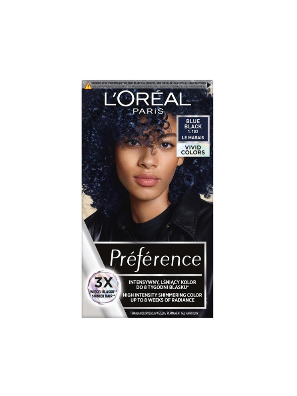 L'oreal Preference Vivid Colors Hair dye /1.102/ Blue Black