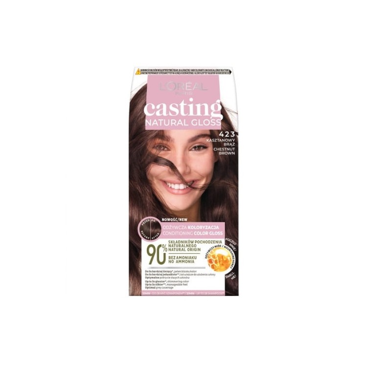 L'oreal Casting Natural Gloss Farba do włosów /423/ Kasztanowy Brąz
