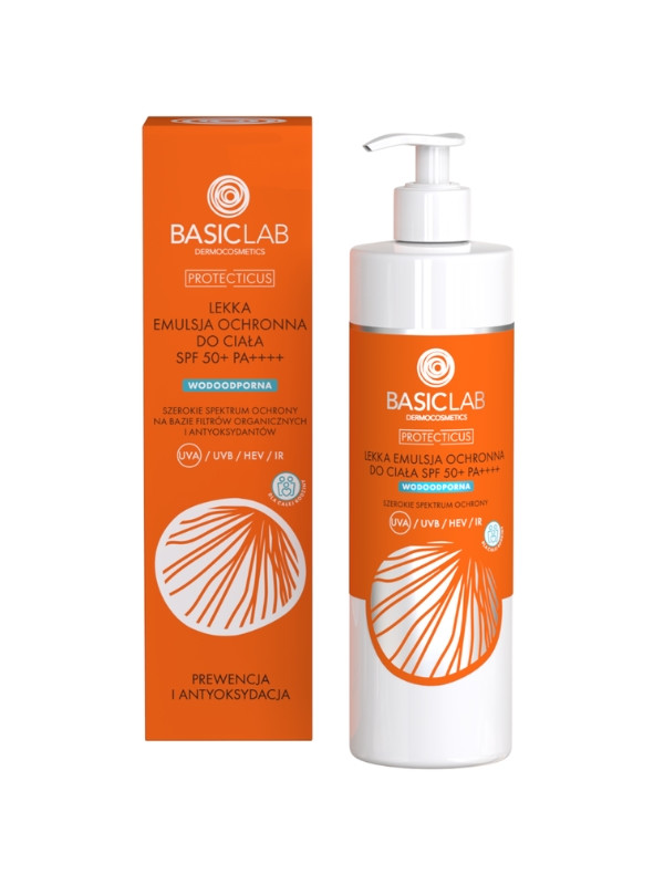 BasicLab Protecticus light protective emulsion SPF50 + waterproof Prevention and Antioxidation 300 ml