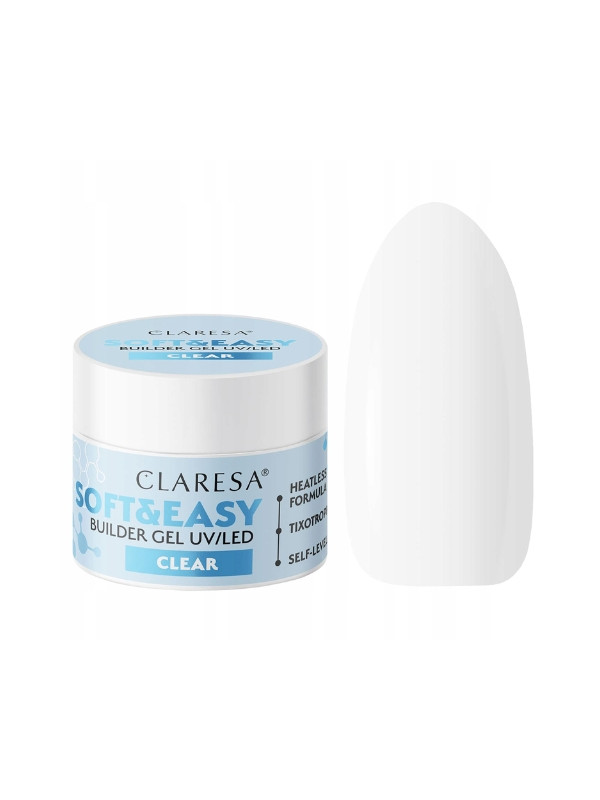 Claresa Soft & Easy Żel budujący do paznokci Clear 45 g