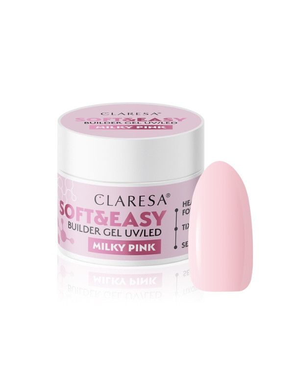 Claresa Soft & Easy Nail Building Gel Milky Pink 45 g