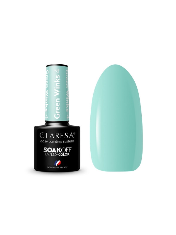 Claresa Green Winks Hybrid nail polish /4/ 5 g