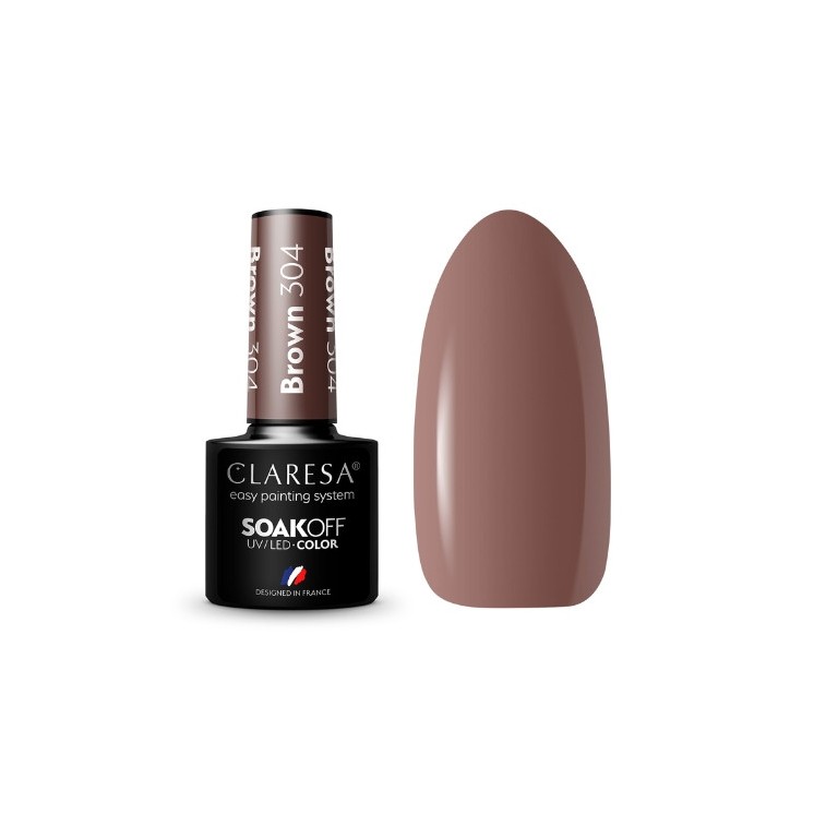Claresa Brown Hybrid nail polish /304/ 5 g