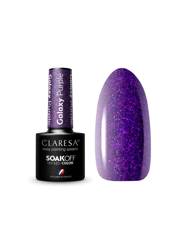 Claresa Galaxy Purple Lakier hybrydowy do paznokci 5 g