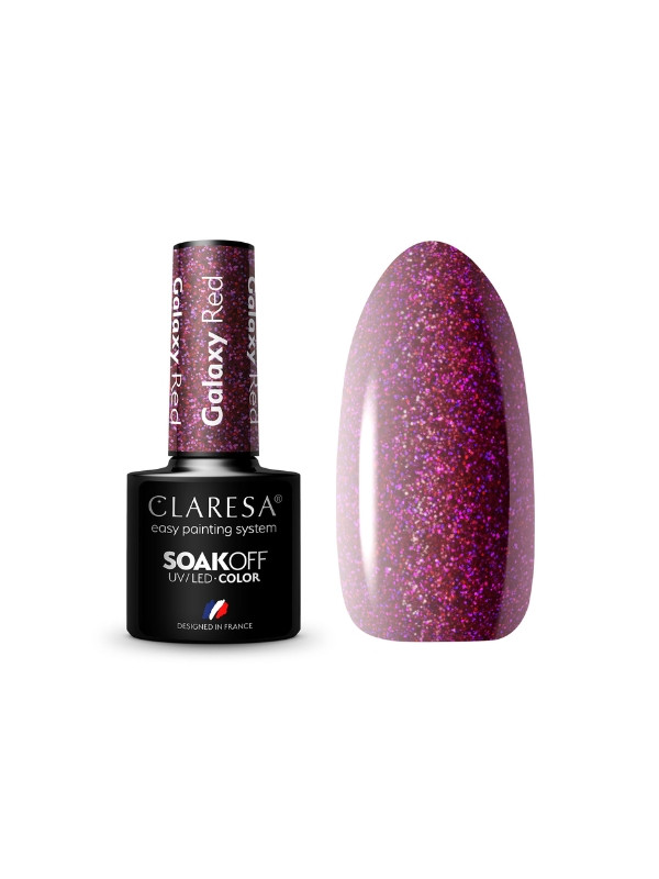 Claresa Galaxy Red Hybrid nail polish 5 g