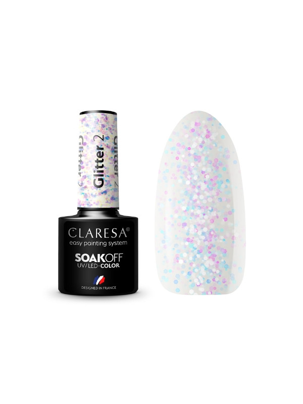 Claresa Glitter Hybrid nail polish /2/ 5 g