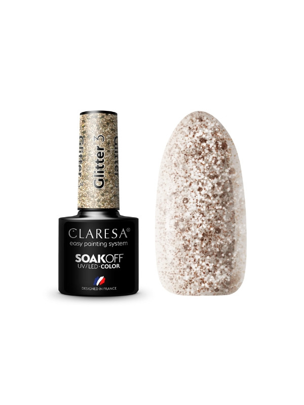 Claresa Glitter Hybrid nail polish /3/ 5 g