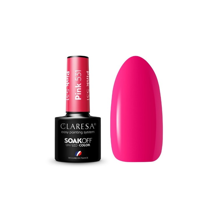 Claresa Pink Hybrid nail polish /531/ 5 g