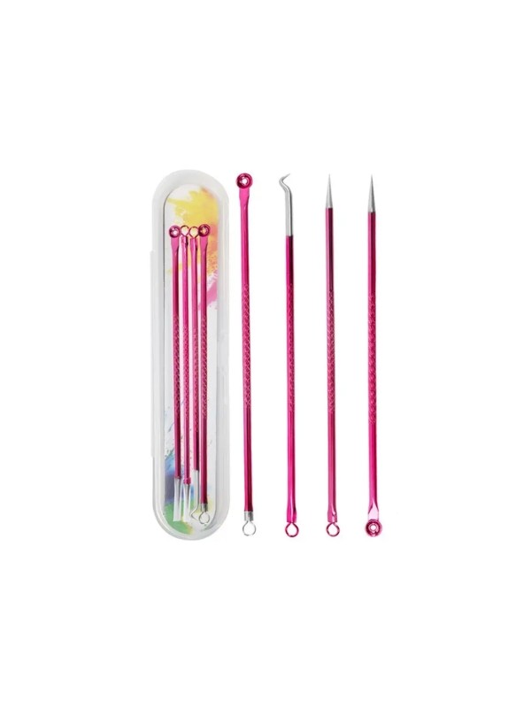 Blackhead removal set 4-piece Rose Red 1 piece