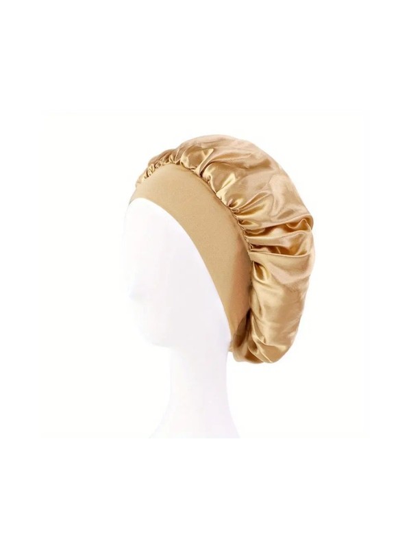 Satin sleeping cap Golden 1 piece