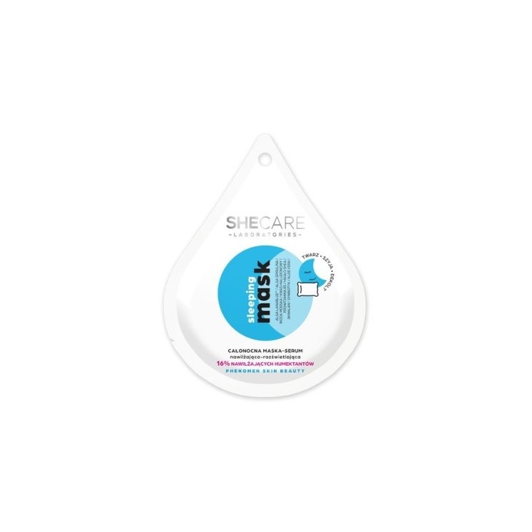 SheCare Sleeping Mask Całonocna Maska - Serum do twarzy nawilżająco - rozświetlająca 10 ml