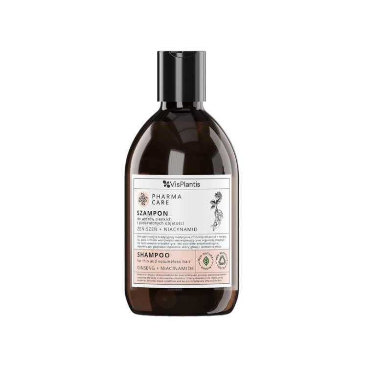 Vis Plantis Pharma Care Shampoo for thin and volumeless hair Ginseng + Niacinamide 500 ml